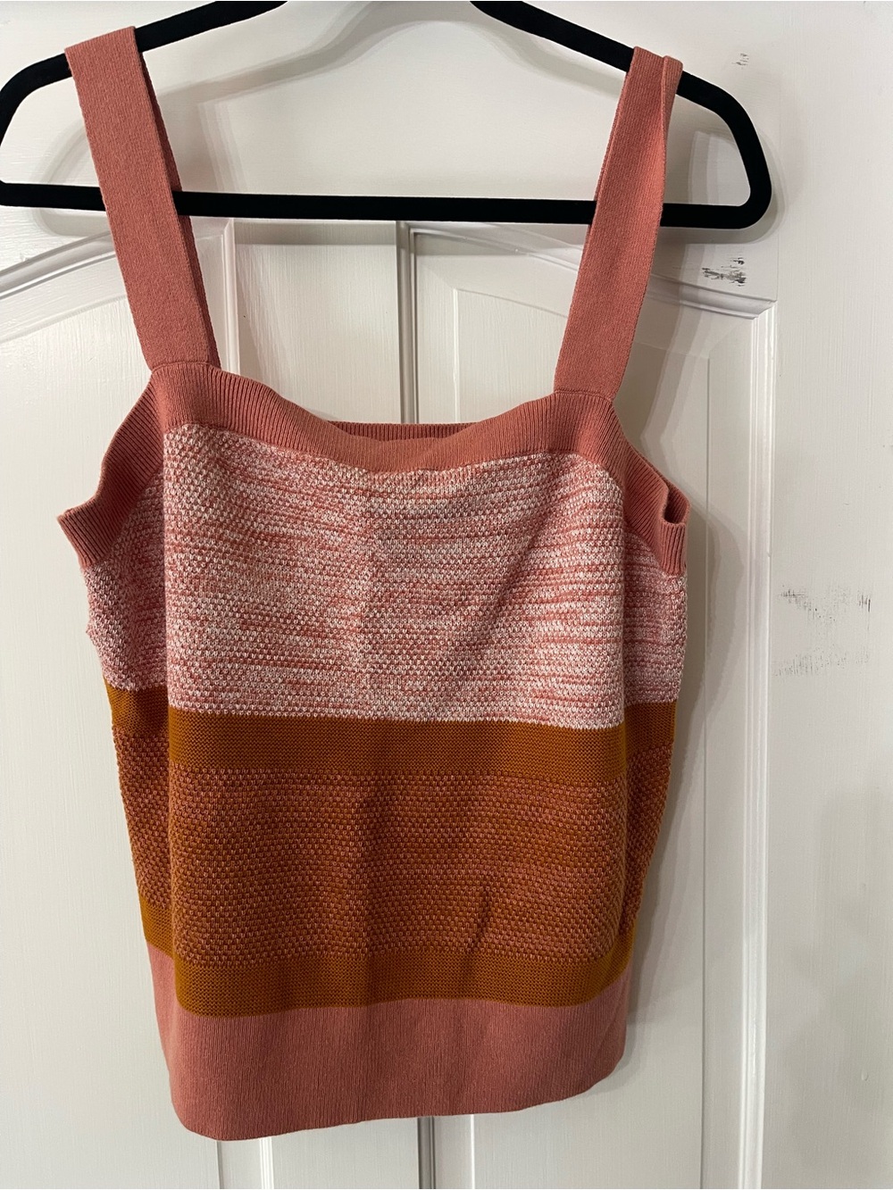 Banana Republic Pink and Rust Knit Tank Top